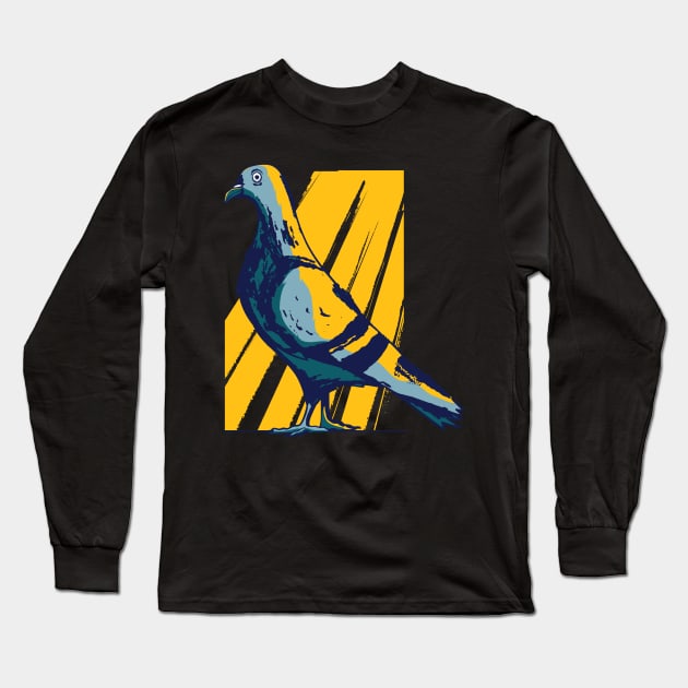 City Pigeon Long Sleeve T-Shirt by 2P-Design